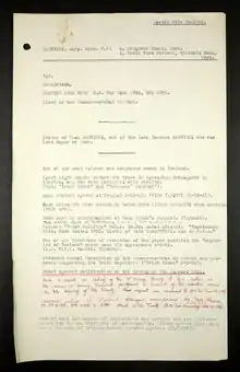 British Army intelligence file for Mary McSwiney