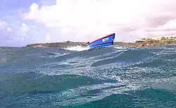 Pirogue Betty as seen later by a diver.