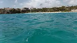 Crane boom from the ocean