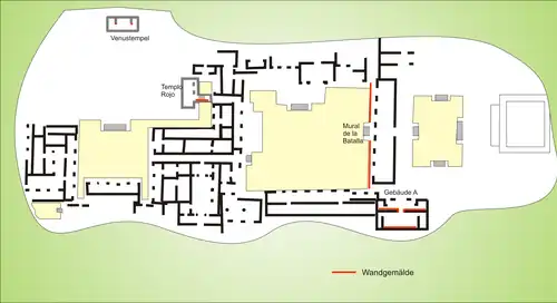 Cacaxtla site map