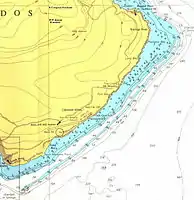 British Admiralty Chart of Cobblers Reef.