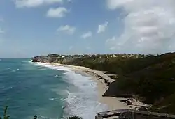 Foul Bay from KB's deck at north end of the beach. Cobblers Reef is left background.