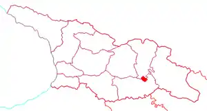 Location of Tbilisi within Georgia