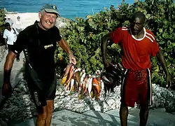 The divers were pleased to reach the Crane Beach Public access with their catch.