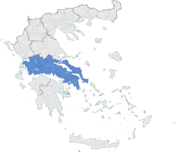 Map of Central Greece