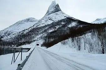 Country road in winter, Norway