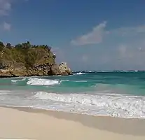 Dane surfing on a rough day on Foul Bay.