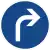 Right turn ahead mandatory (DE)